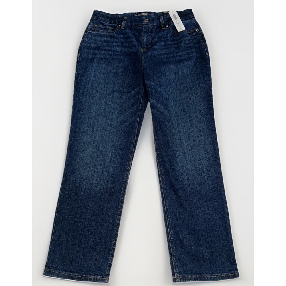 NWT Chicos‎ The So Lifting Crop Cropped Jeans Sz 4 Chicos 0 Dark Wash New $89